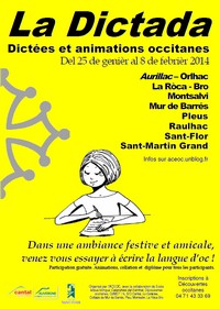Affiche des dictadas du Cantal 2014