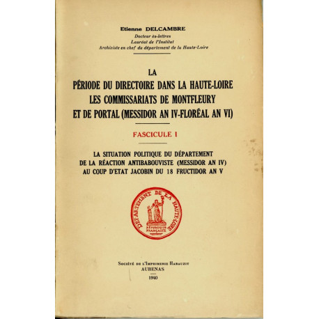 La Période du Directoire... Haute-Loire - E. Delcambre